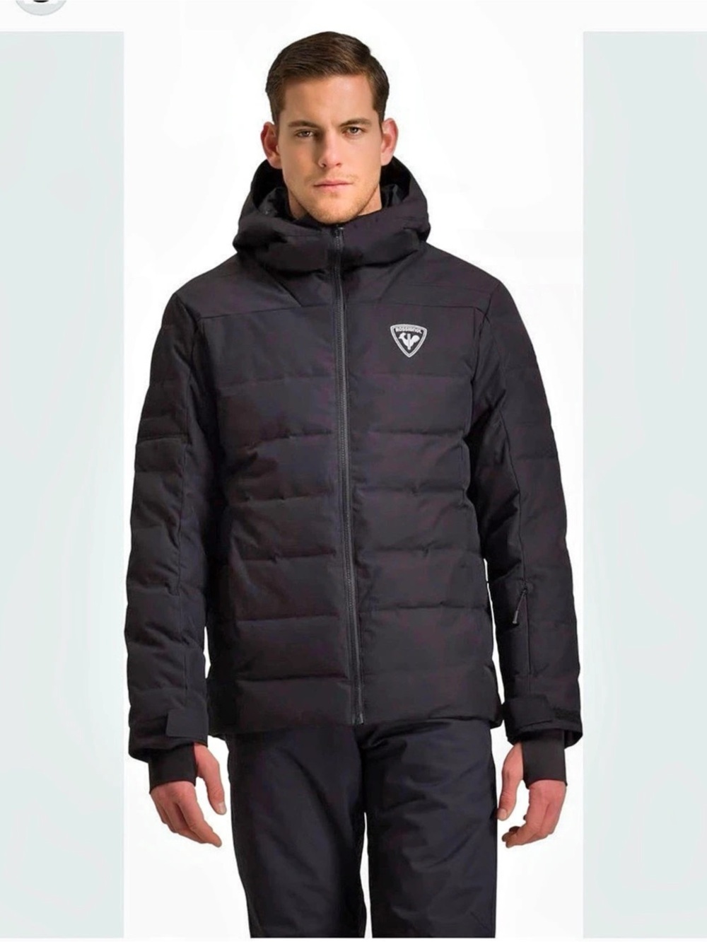 Rossignol Mens Hooded Ski Jacket Black Medium
